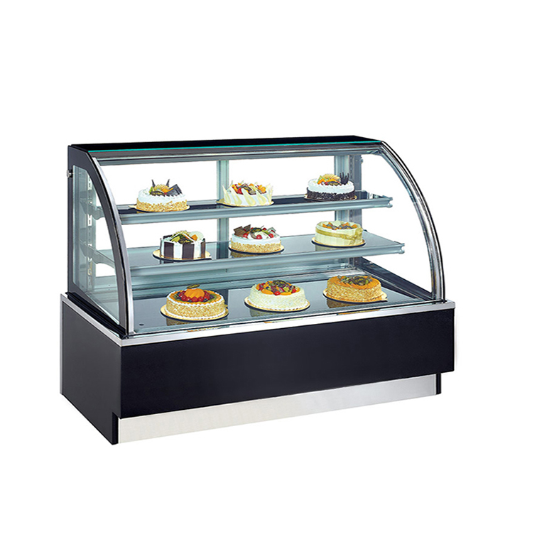 cake refrigerated glass showcase